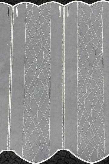 plavi spiralni vitrajni zastor