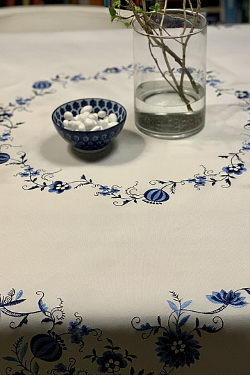Vezeni stolnjaci LUK PLAVO-BIJELI