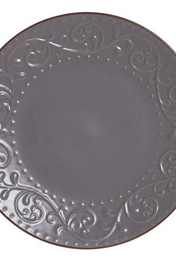 Plitki tanjur SIVI RELJEF 27,5x2cm sivi