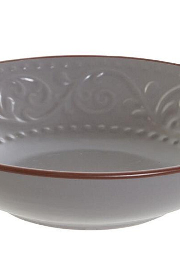Tanjur duboki SIVI RELJEF 20,5x5cm sivi