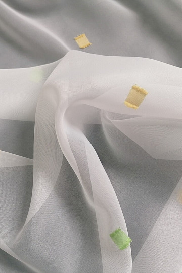 Bijela voile zavjesa 9350/300/42