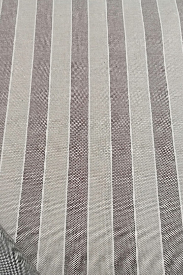 Dekorativna tkanina Trebol pruge - smeđa 2 cm 55