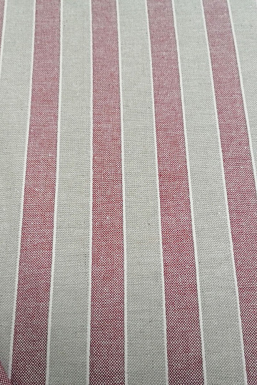 Dekorativna tkanina Trebol pruge - bordo 2 cm 65