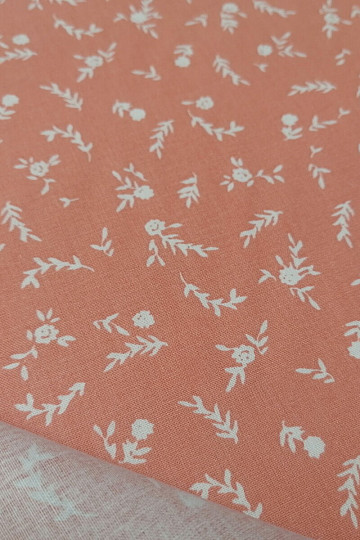 Pamučna tkanina SALMON FLOWERS