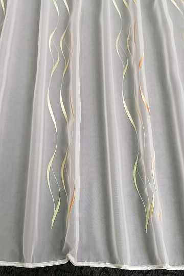 Gotova zavjesa Gerster Stripes narančasto-zelena 310x175 cm