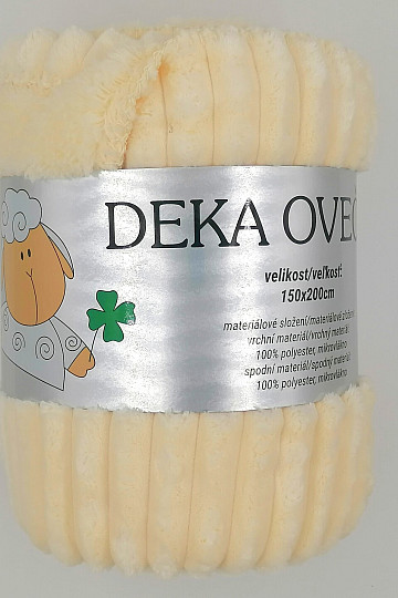 deka od mikrofibre EXTRA SOFT SHEEP samt - krem
