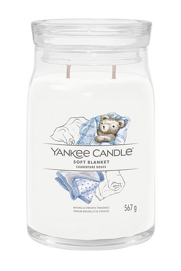 svijeća YANKEE CANDLE miris SOFT BLANKET staklo veliko 2 WICKS