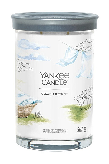 svijeća YANKEE CANDLE miris CLEAN COTTON TUMBER LARGE 2 WICKS