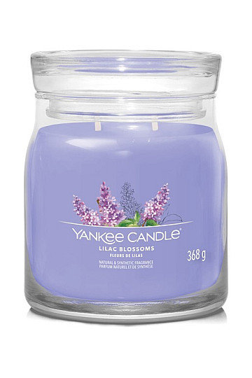 svijeća YANKEE CANDLE miris LILAC BLOSSOMS GLASS MEDIUM 2 fitilja