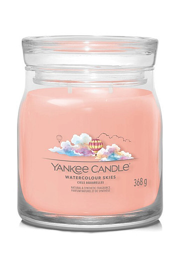 svijeća YANKEE CANDLE miris AKVARELA SKIES GLASS MEDIUM 2 fitilja