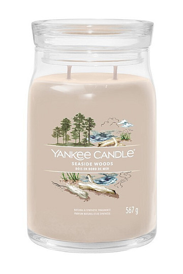svijeća YANKEE CANDLE miris SASIDE WOODS GLASS LARGE 2 fitilja