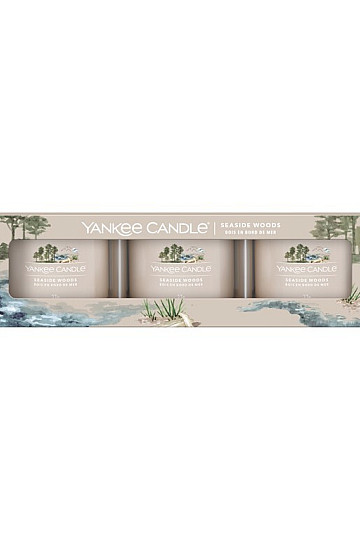 svijeća YANKEE CANDLE miris SASIDE WOODS SET od 3 kom