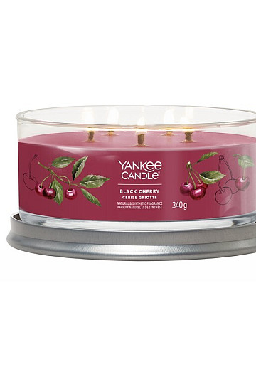svijeća YANKEE CANDLE miris BLACK CHERRY TUMBER MEDIUM 5 fitilja