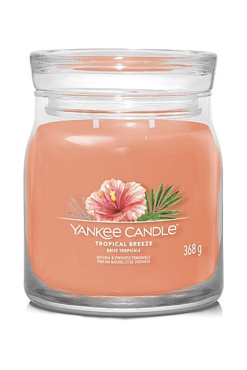 svijeća YANKEE CANDLE miris TROPICAL BREEZE GLASS MEDIUM 2 fitilja