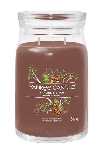 svijeća YANKEE CANDLE miris PRALINE i BREZA ČAŠA VELIKA 2 fitilja