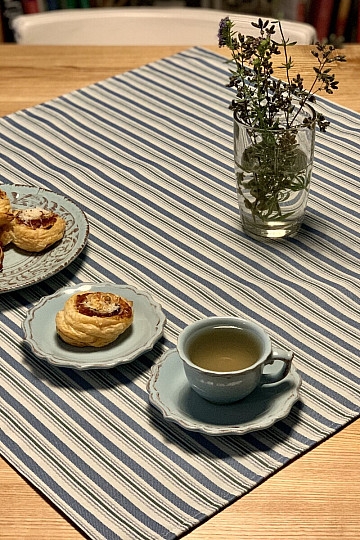Stolnjak i šal TOSCANA VALERY MULTI STRIPE plavi