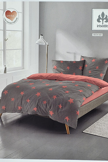 Luksuzna posteljina od flanela IRISETTE 8334-60 DUBLIN red stars