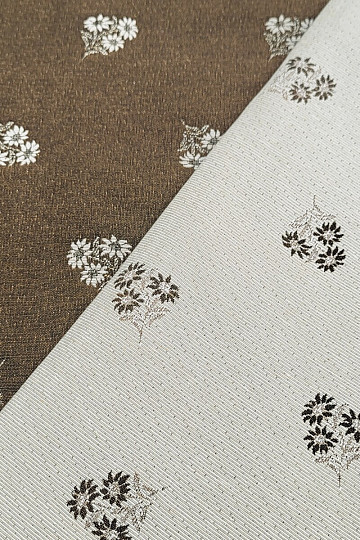 Dekorativna tkanina ALPSKO CVIJEĆE jacquard BROWN