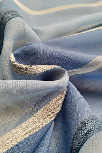 Voile zavjesa BLUE WHITE STRIPES