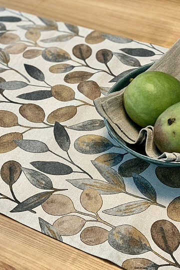 Stolnjak i šal HOJAS SIVO LIŠĆE