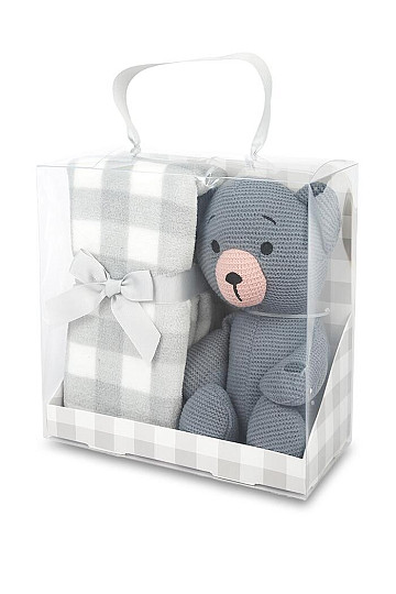 KNITTED TEDDY dječji poklon set