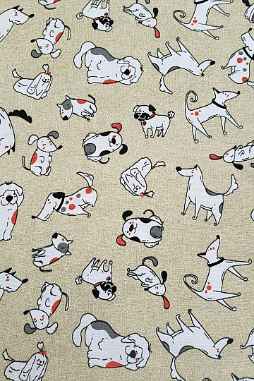 Dekorativna tkanina DOGS SMILE