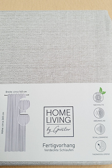 Luksuzna gotova zavjesa HOME LIVING bež siva