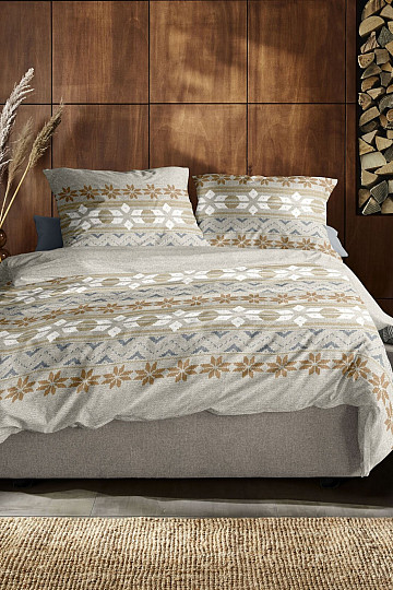 Luksuzna flanelska posteljina IRISETTE PANDA 8621-80 NATUR