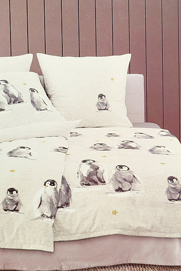 Luksuzna flanelska posteljina IRISETTE PANDA 8645-80 PINGVINI