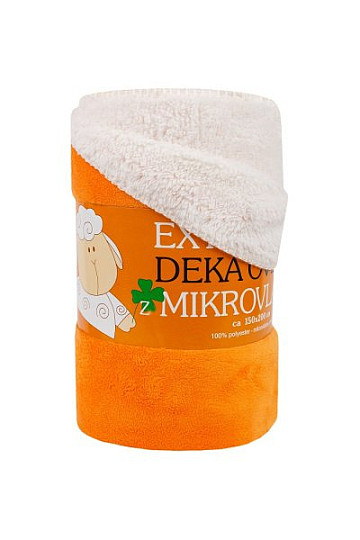 deka od mikrofibre SOFT SHEEP narančasta