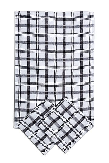 Moderni karirani ručnici od egipatskog pamuka SIVI