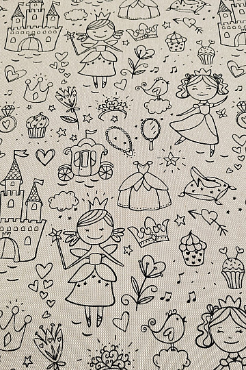 PRINCEZA slika tkaninu na običnoj pozadini