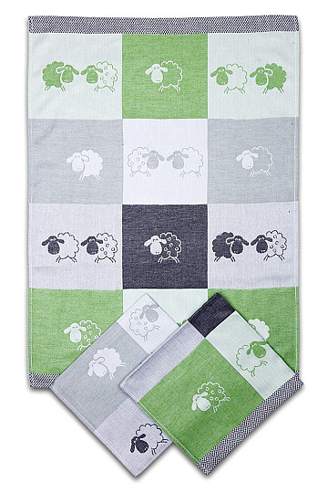 Kuhinjske krpe SHEEP DIAMETER GREEN 3 kom
