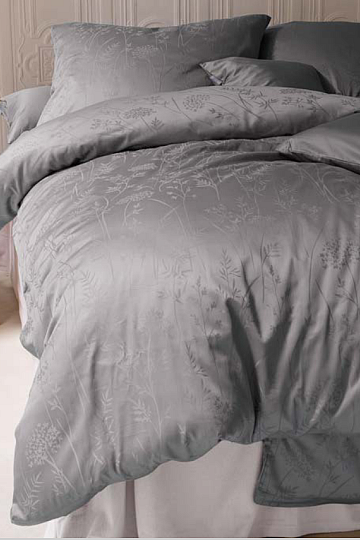 Luksuzni pamučni damast RIO TAMNO SIVA