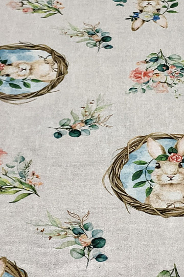 Dekorativna tkanina USKRSNI ZEKO s ružom