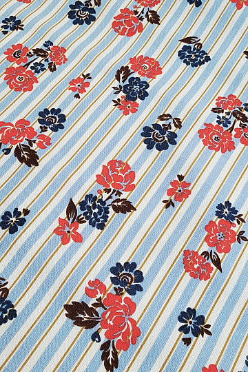 Pamučna tkanina PLAVI PRUGASTI RIMCHA