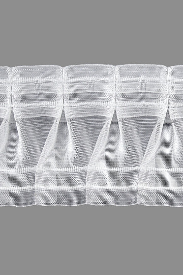 ZIGZAG traka za volančiće za zavjese 8 cm, 1:2