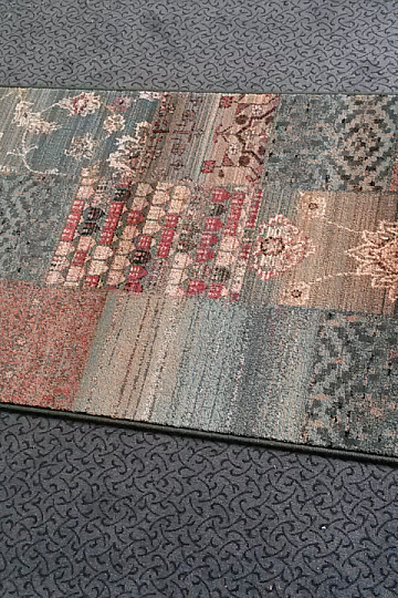 Luksuzna vunena trkačica ROYAL PATCHWORK zelena