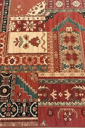 Luksuzni vuneni tepisi ROYAL PATCHWORK multi red