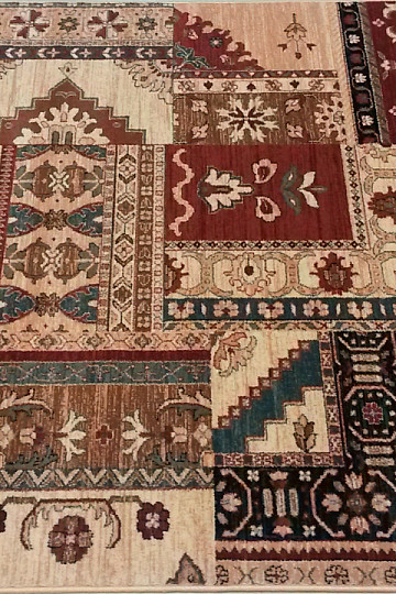 Luksuzni vuneni tepisi ROYAL PATCHWORK multi krem