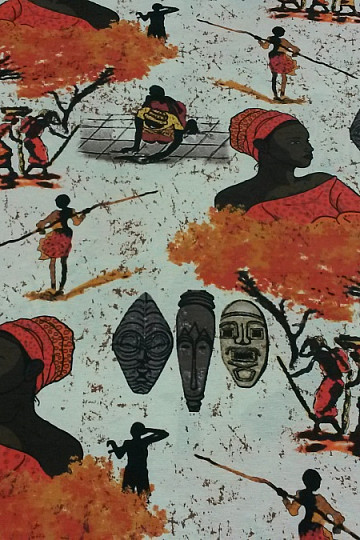 Dizajn dekorativne tkanine AFRIKA tera