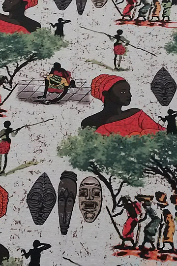 Dizajn dekorativna tkanina AFRICA zelena