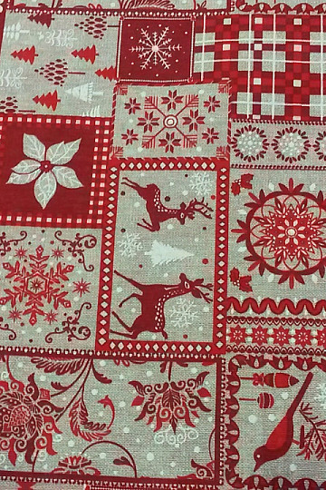 Dekorativna tkanina Christmas TIROL crvena