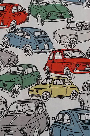 Dekorativna tkanina CARS bijela/boja