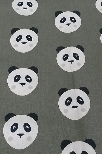 Pamučna tkanina PANDA maslinasto zelena