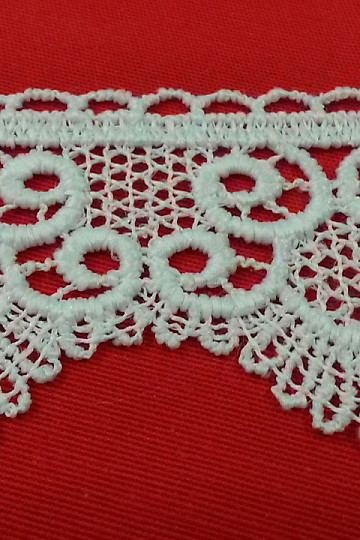 Čipka 5555/0010 5,3 cm bijela mat