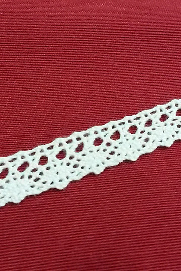 Pamučna čipka 405/101 18mm bijela mat