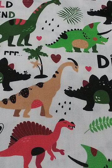 Dječji pamučni saten DINOSAURI digitalni print