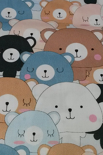 Dječji pamučni saten medvjedići TEDDY digitalni print