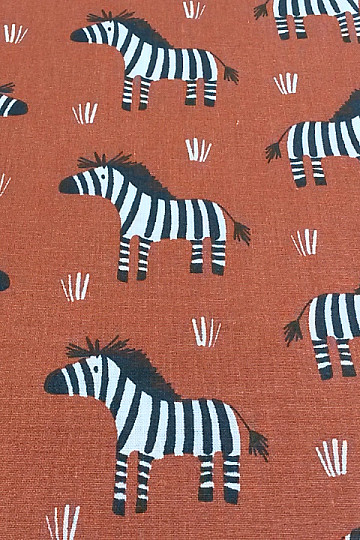 Pamučna tkanina ZEBRA smeđa